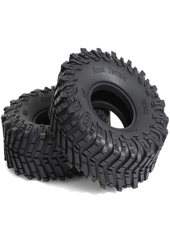 Chanjorlin 1.9 inch RC Crawler Tires OD 120mm All Terrain Soft Rubber Mud Tyres with Foam for 1/10 Rock Crawler Car Traxxas TRX4 Axial SCX10 III RC4WD D90 TF2 Gen8 RR10 1.9" Beadlock Wheels 4PCS - Image 4